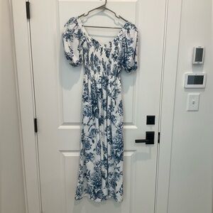 Abercrombie & Fitch Blue Floral Maxi Dress